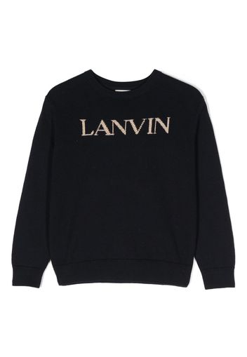 Lanvin Enfant Maglione con intarsio - Blu