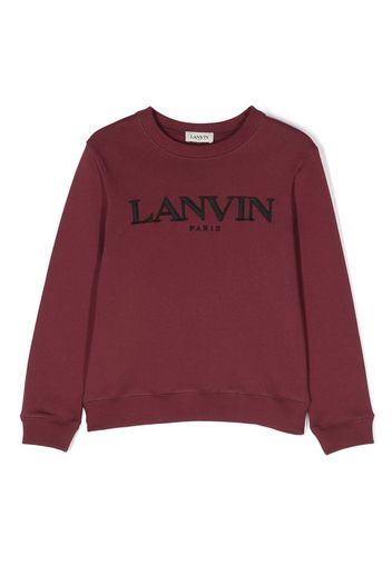 Lanvin Enfant Felpa con ricamo - Rosso