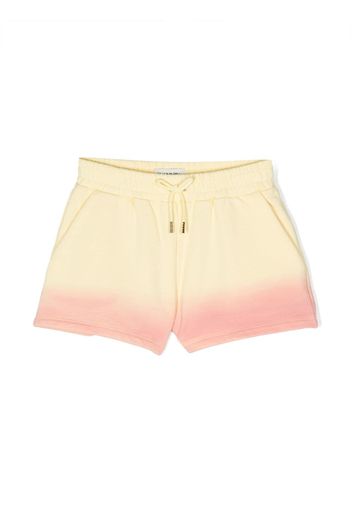 Lanvin Enfant ombré-effect elasticated track shorts - Giallo