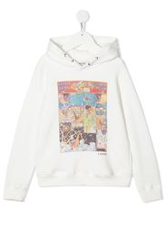 LANVIN Enfant cartoon-print hooded sweatshirt - Bianco