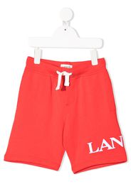 LANVIN Enfant logo print track shorts - Rosso