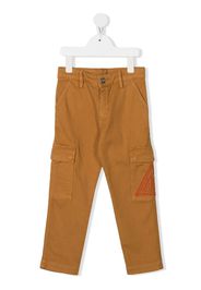 LANVIN Enfant embroidered logo cargo trousers - Marrone