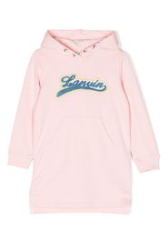 Lanvin Enfant logo-appliqué cotton hoodie dress - Rosa