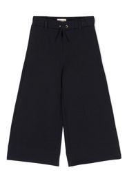 Lanvin Enfant logo-embroidered flared trousers - Blu