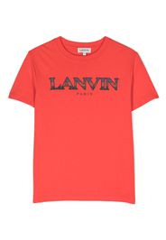 Lanvin Enfant T-shirt Curb con ricamo - Rosso