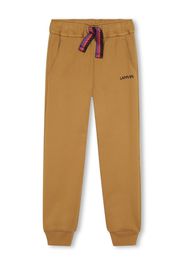 Lanvin Enfant logo-embroidered cotton track pants - Marrone