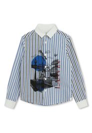 Lanvin Enfant Camicia a righe - Blu