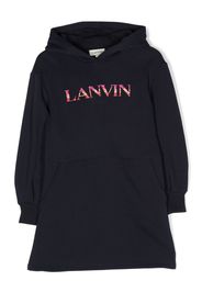 Lanvin Enfant Abito con applicazione logo - Blu