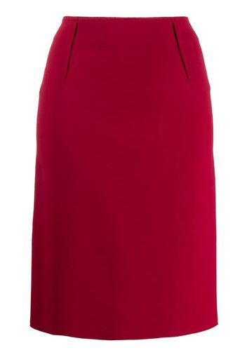 1990s pleated detail pencil skirt