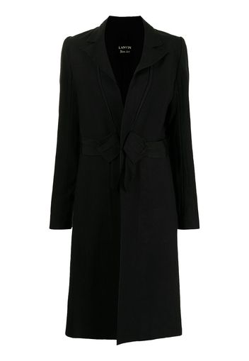 LANVIN Pre-Owned Cappotto monopetto con fiocco - Nero