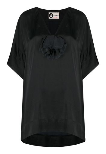 LANVIN Pre-Owned Blusa a fiori anni 2000 - Nero