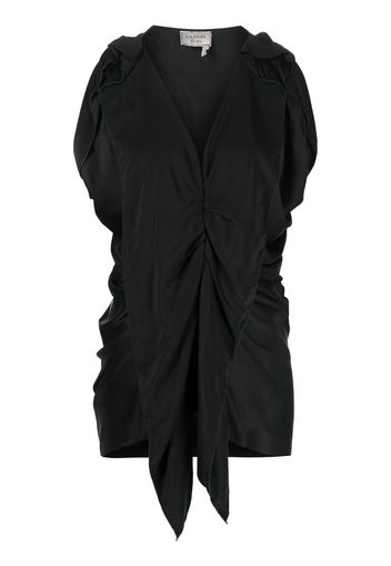 LANVIN Pre-Owned Top smanicato 2013 - Nero