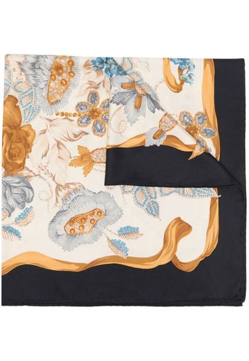 Lanvin Pre-Owned 2000s floral-print silk scarf - Nero