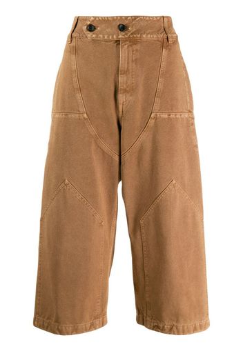 Pantaloni crop a gamba ampia