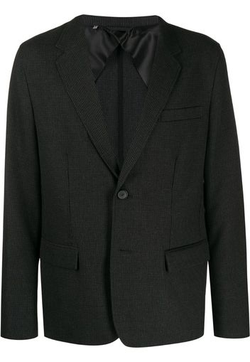 single-breasted check blazer