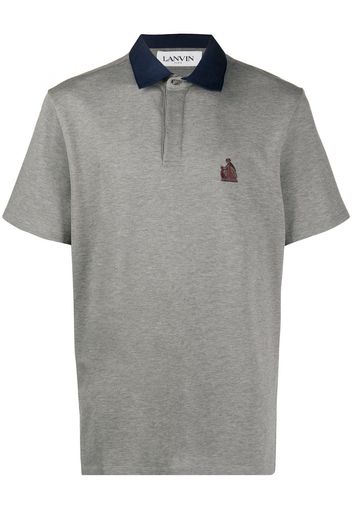 logo embroidered polo shirt