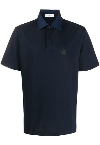 logo patch polo shirt