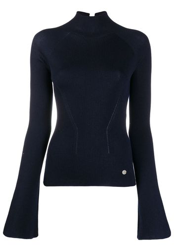 ribbed knit long sleeve jumper