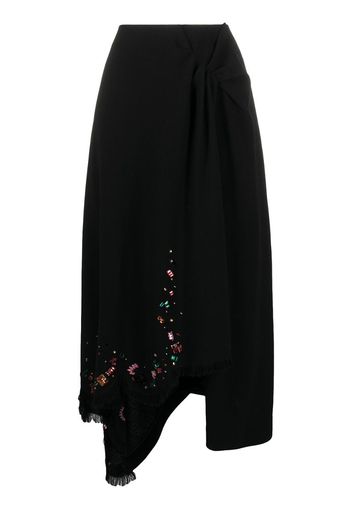 crystal-embellished wrap skirt