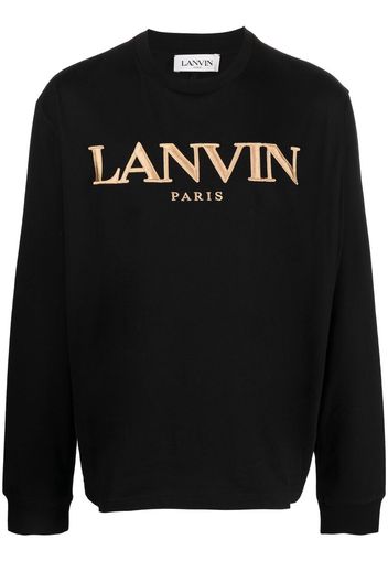 LANVIN Felpa con ricamo - Nero