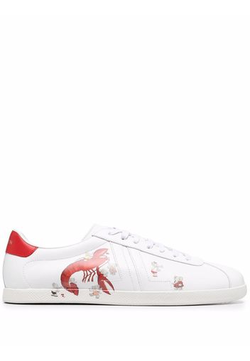 LANVIN Glen Babar-print low-top sneakers - Bianco