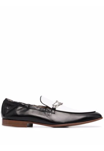 LANVIN contrast-panel loafers - Bianco