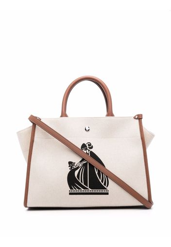 LANVIN In&Out logo-print tote bag - Toni neutri