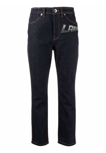 LANVIN Jeans dritti con logo - Blu