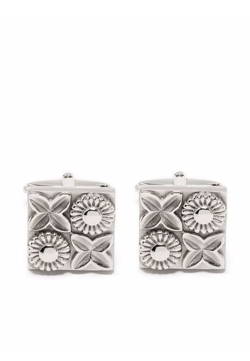 LANVIN embossed-design cufflinks - Argento