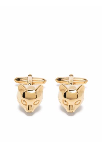 LANVIN fox head cufflinks - Oro