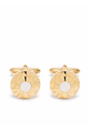 LANVIN gold circular cufflinks - Oro