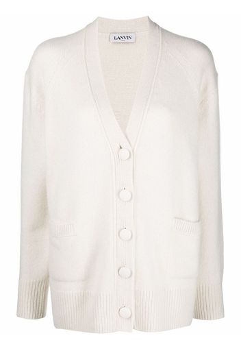 LANVIN fine-knit cashmere cardigan - Toni neutri