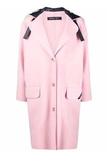 LANVIN hooded single-breasted coat - Rosa