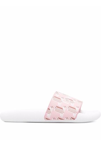 LANVIN monogram logo-print open-toe slides - Rosa