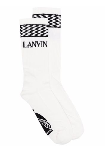 LANVIN logo-print socks - Bianco