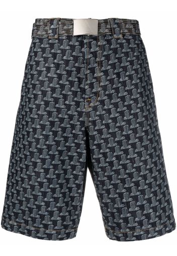 LANVIN geometric-print bermuda shorts - Blu