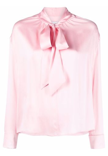 LANVIN ribbon-fastened silk blouse - Rosa
