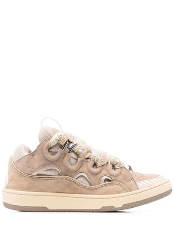 LANVIN chunky lace-up trainers - Marrone