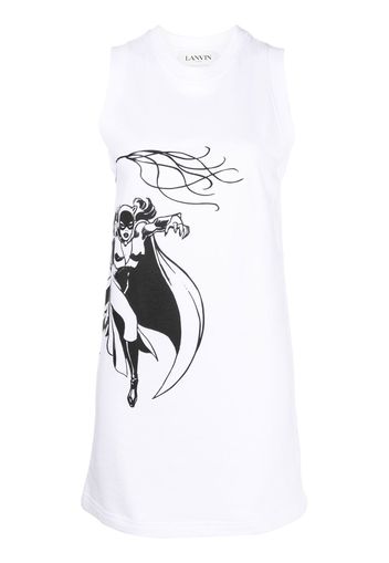 LANVIN Abito corto Catwoman P.A.R.O.S.H. x DC Comics - Bianco