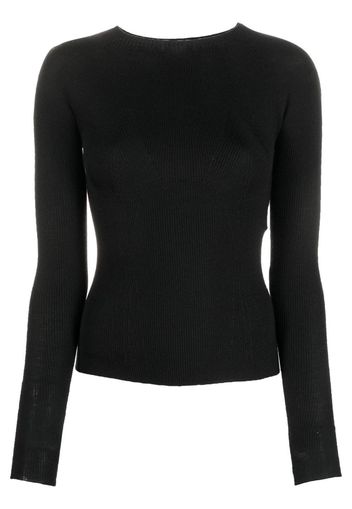 Lanvin extra-long sleeve slit jumper - Nero