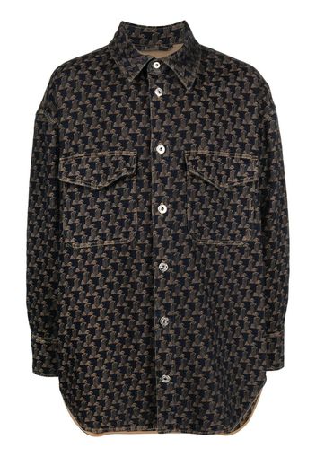 Lanvin jacquard shirt jacket - Blu