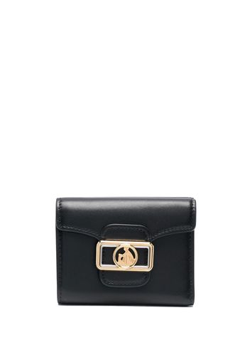 Lanvin small logo-plaque leather purse - Nero