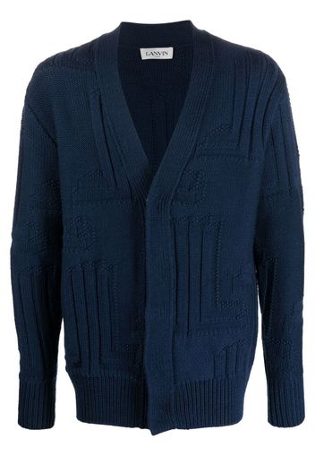 Lanvin concealed-button knitted cardigan - Blu