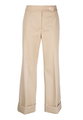 Lanvin mid-rise cropped wool trousers - Toni neutri