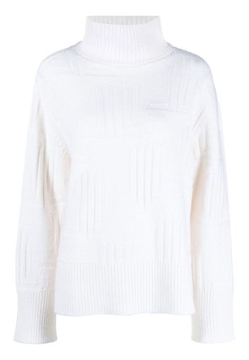 Lanvin funnel-neck knitted jumper - Bianco