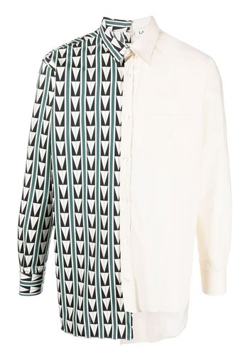 Lanvin patchwork geometric print shirt - Toni neutri