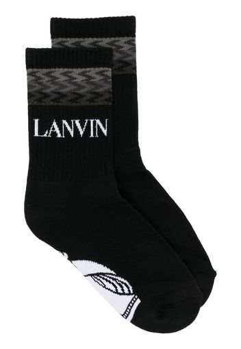 Lanvin logo-intarsia socks - Nero