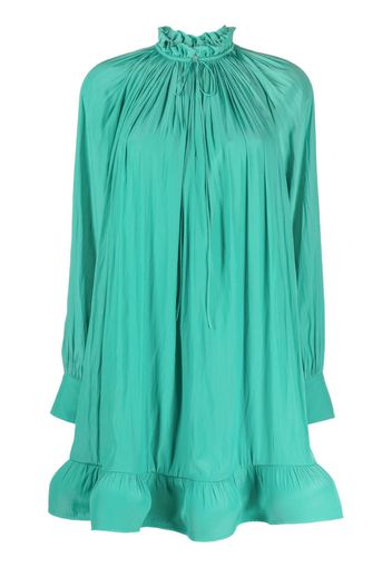 Lanvin ruffled pleated minidress - Verde