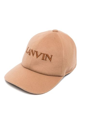 Lanvin embroidered-logo baseball cap - Marrone