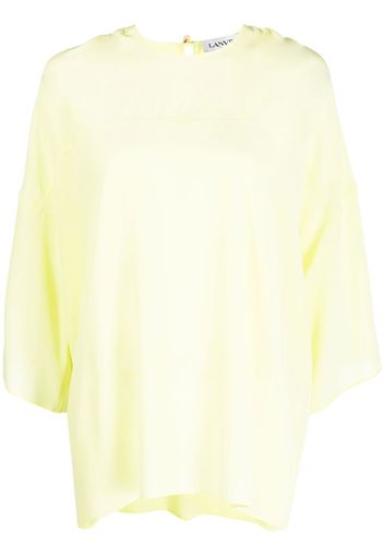 Lanvin draped silk blouse - Verde